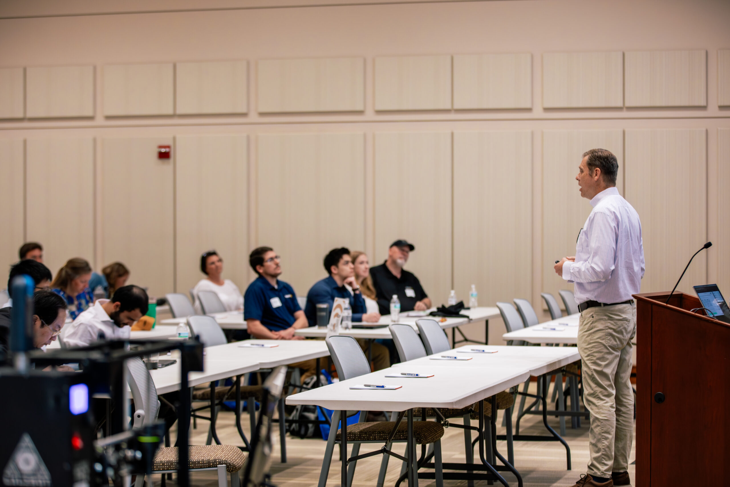 a man leading a VSMA Roadshow Event