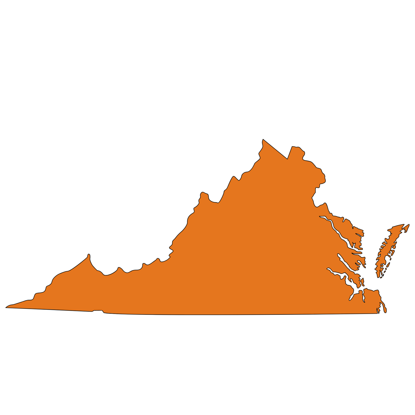 Map of Virginia